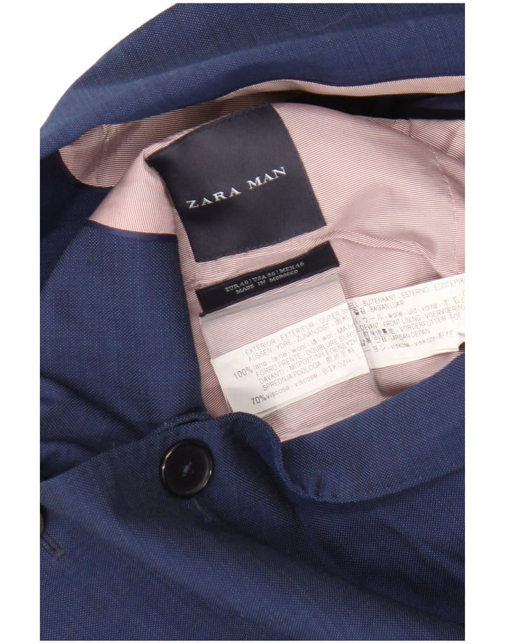 Zara muška jakna sa 2 gumba EU 46 Mala plava vunena