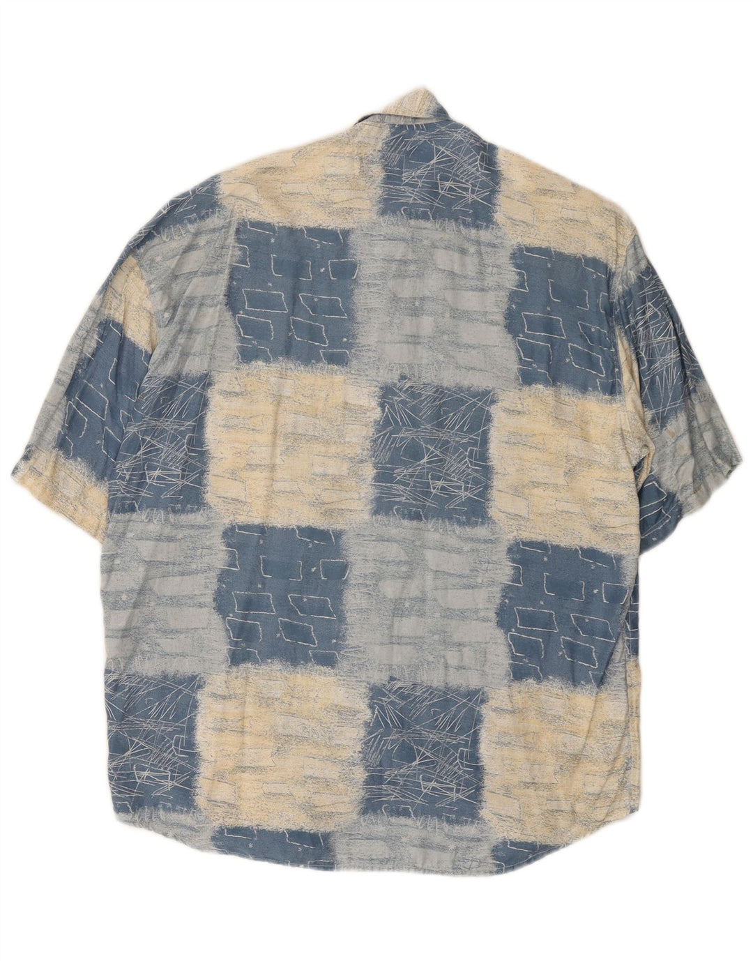 RAYBEST muška košulja kratkih rukava srednje plave geometrije