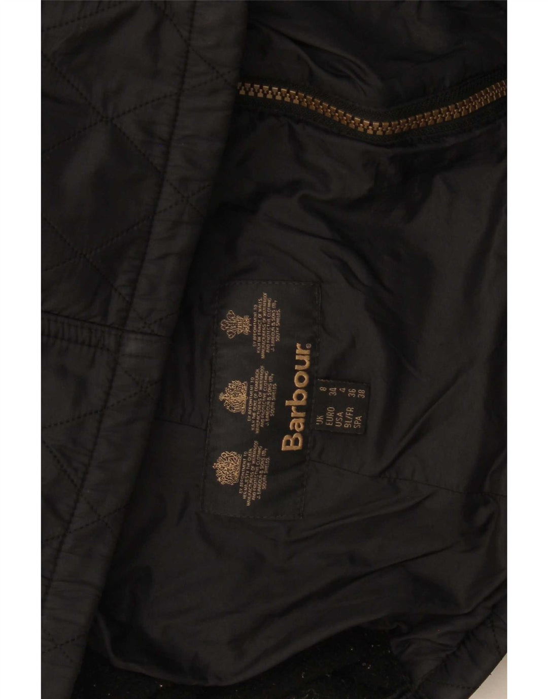 Barbour ženska prošivena jakna s kapuljačom UK 8 Mala crna