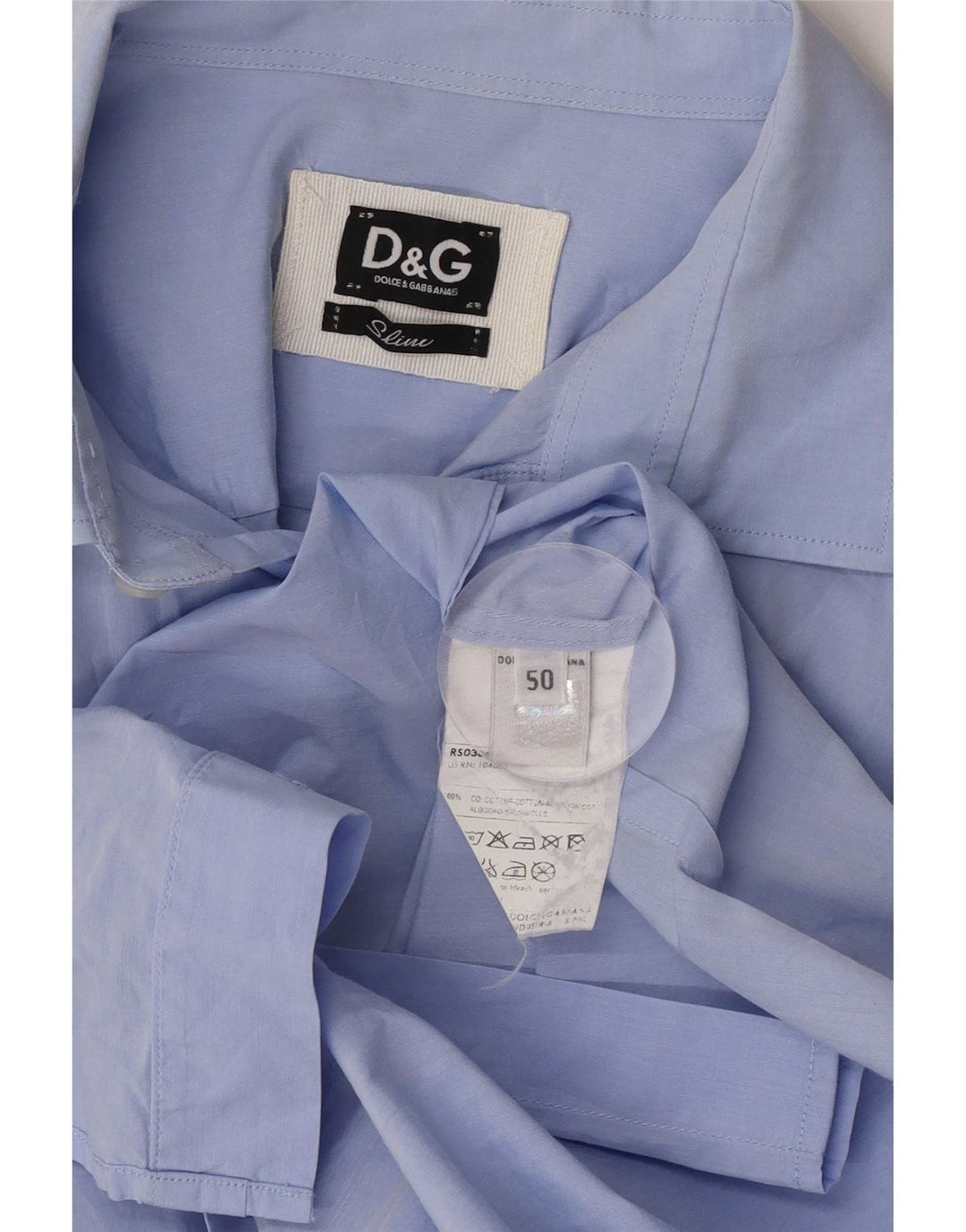 Muška uska košulja Dolce & Gabbana IT 50 srednje plavi pamuk