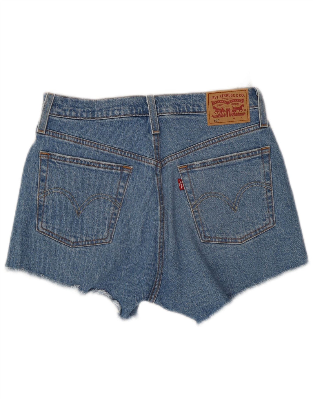 LEVI'S Womens 501 Denim Hot Pants W27 Small  Blue Cotton