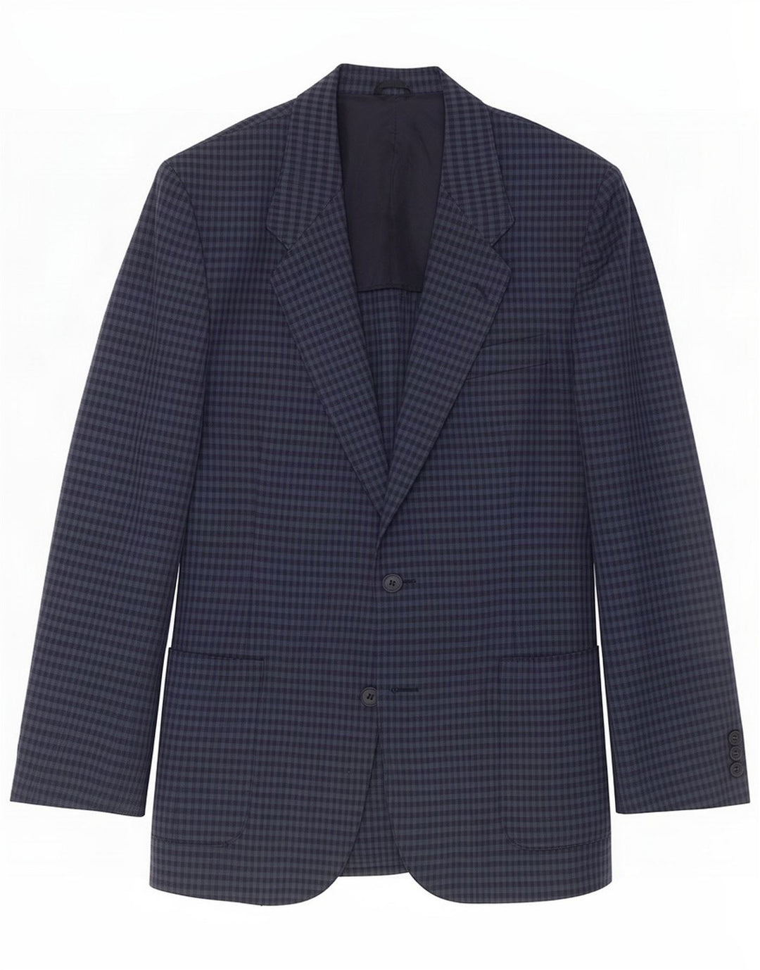 Vintage muška jakna s 2 gumba IT 50 Large Navy Blue Gingham