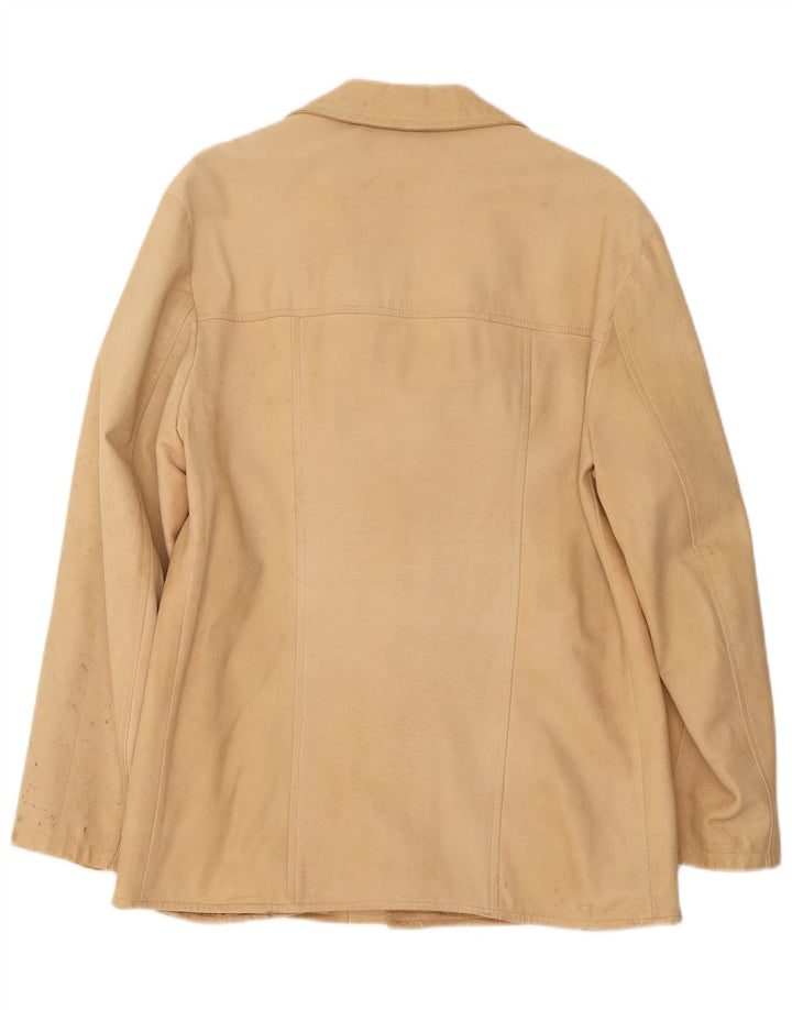 Vintage muška kožna jakna IT 52 XL bež
