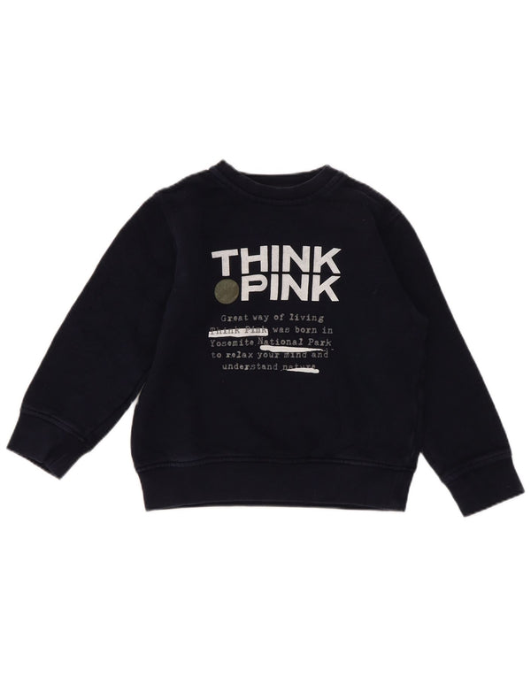 Think Pink Boys Graphic Regular Fit majica s kratkim rukavima 4-5 godina tamnoplava