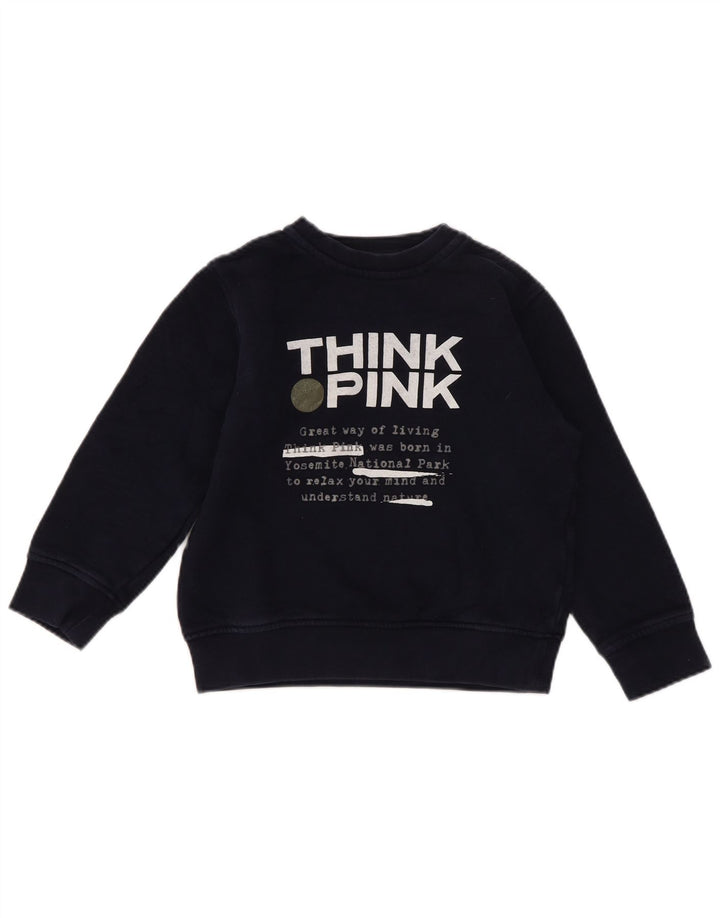 Think Pink Boys Graphic Regular Fit majica s kratkim rukavima 4-5 godina tamnoplava