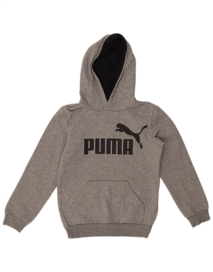 PUMA majica s kapuljačom s grafičkim motivima 9-10 godina, siva