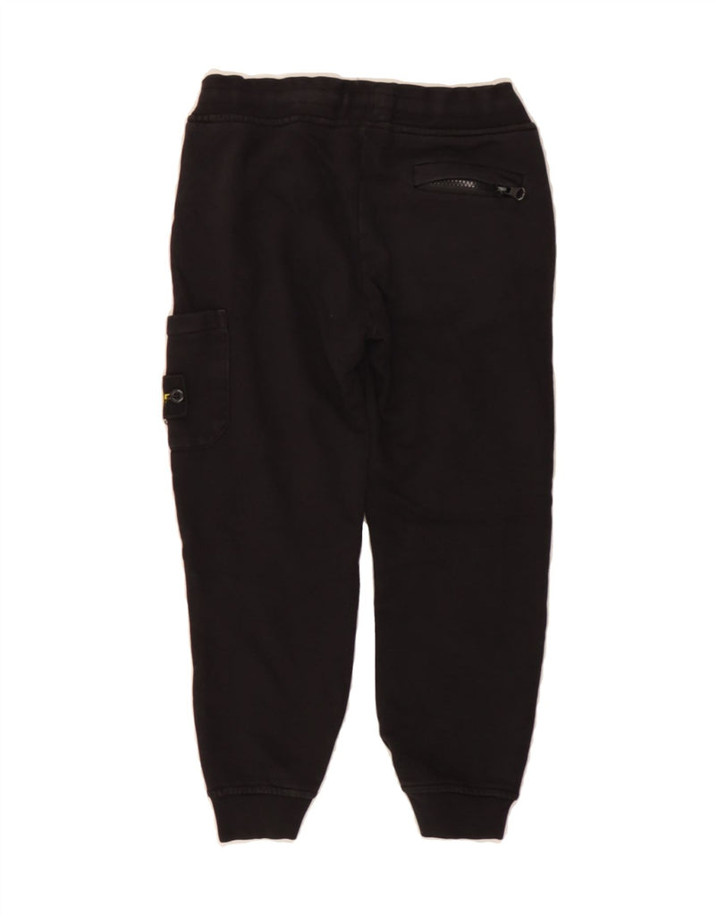 STONE ISLAND Boys Tracksuit Trousers Joggers 8-9 Years  Black Cotton Vintage Stone Island and Second-Hand Stone Island from Messina Hembry 