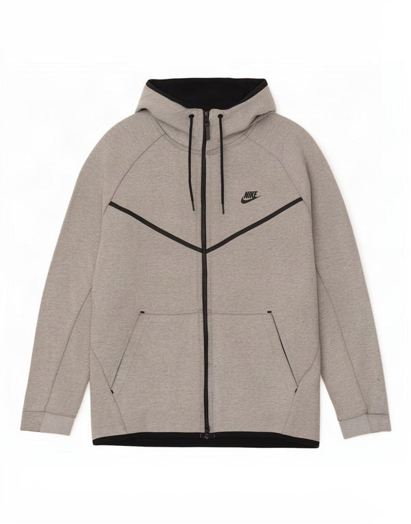 Nike muški pulover s kapuljačom s patentnim zatvaračem XL sivi pamuk
