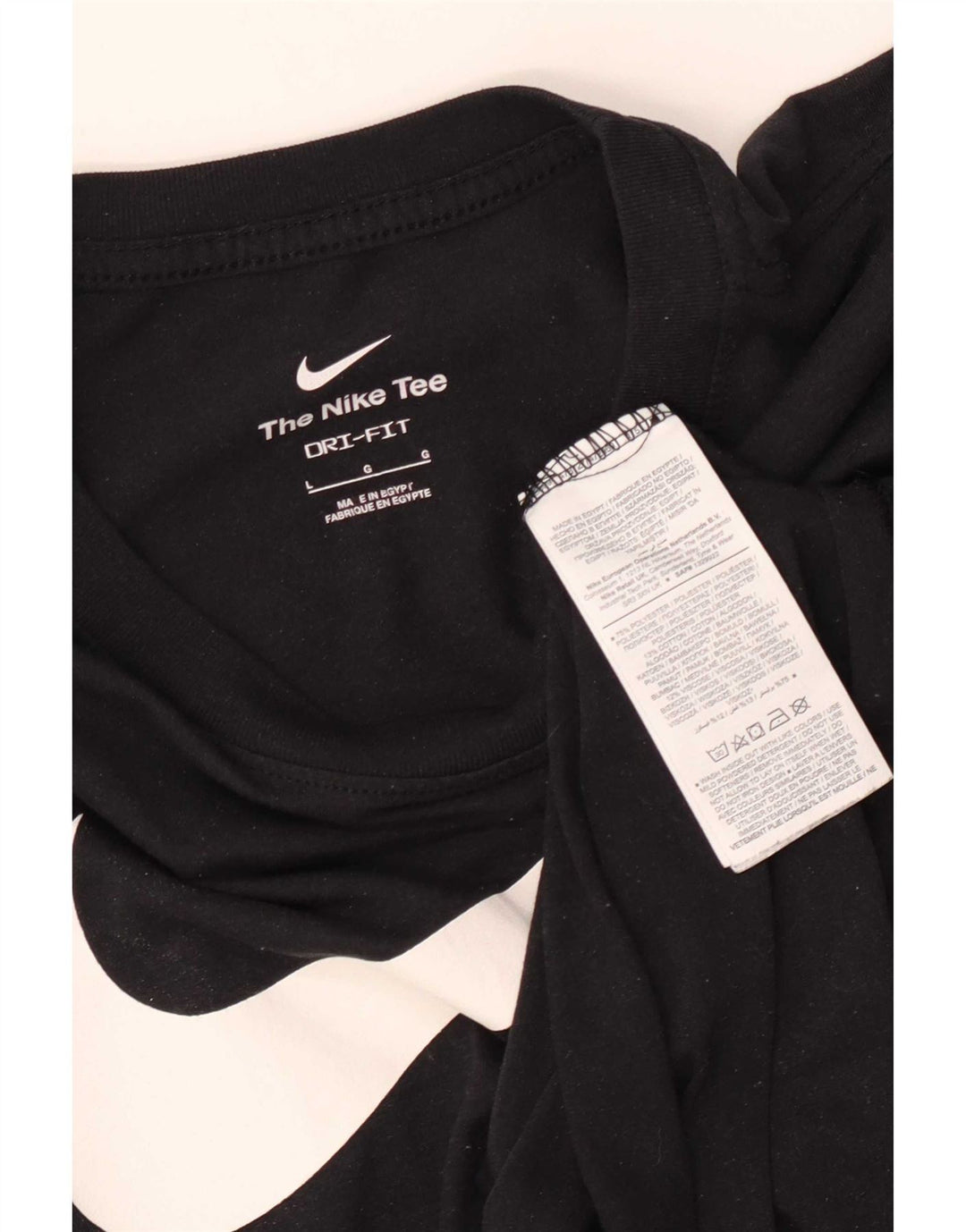 Nike Dri Fit Graphic T-Shirt Top Veliki crni poliester