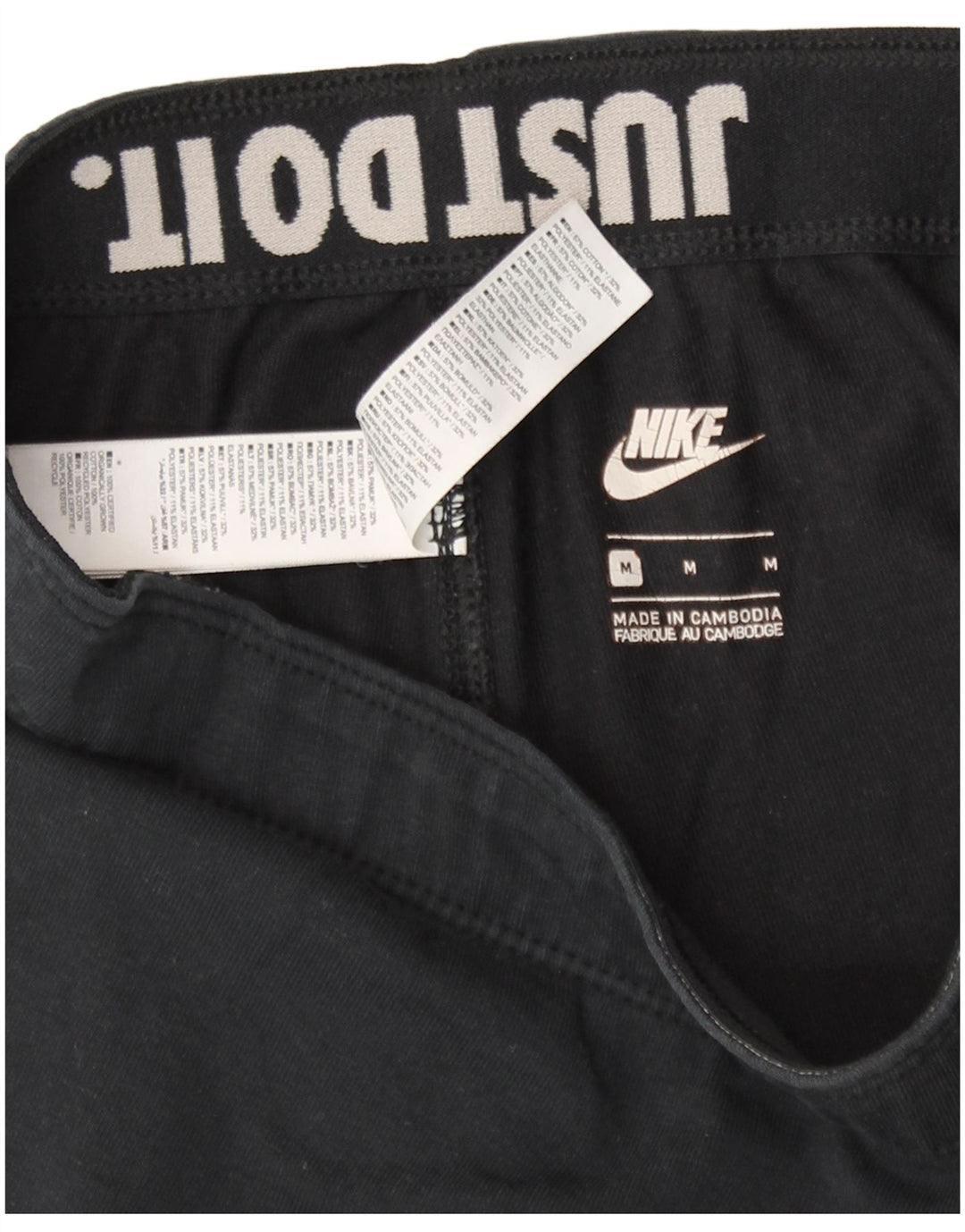 Nike ženske grafičke tajice UK 12 Srednje crni pamuk