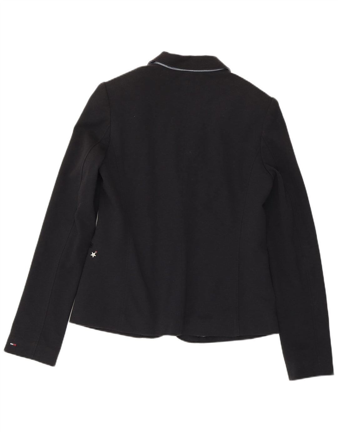 TOMMY HILFIGER Ženska jakna sako s 1 gumbom UK 14 Veliki tamnoplavi pamuk