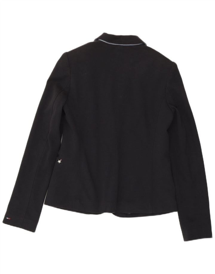 TOMMY HILFIGER Ženska jakna sako s 1 gumbom UK 14 Veliki tamnoplavi pamuk