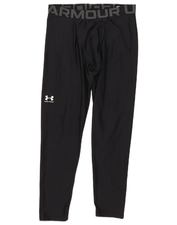 Under Armour Boys Heat Gear grafičke tajice 13-14 godina XL crni poliester