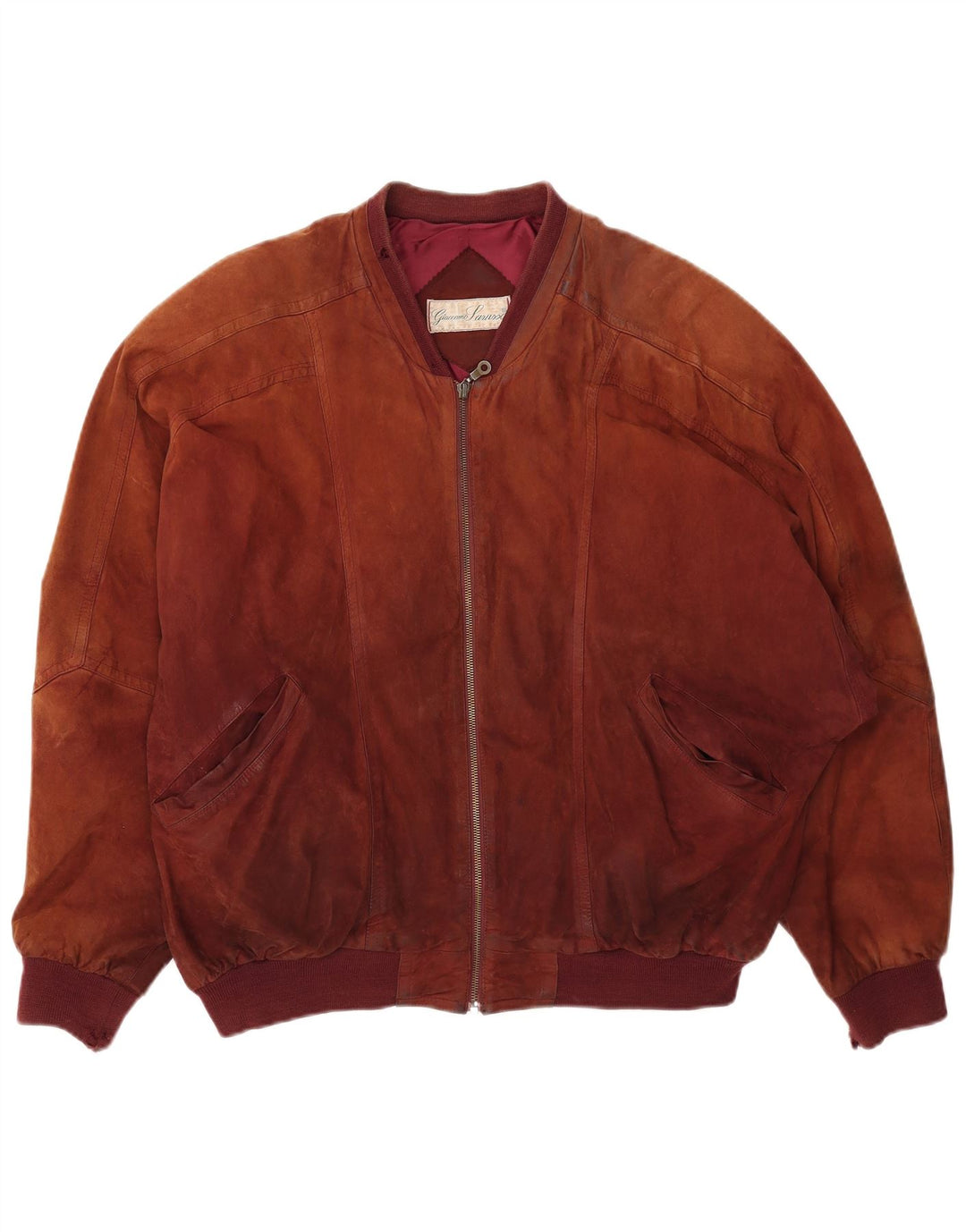 GIACCOMO LARUSSO Muška bomber jakna od brušene kože IT 50 Large Brown