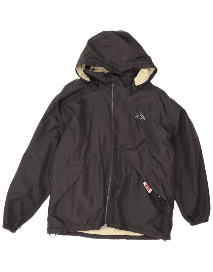Kappa muška reverzibilna vjetrovka s kapuljačom UK 36 mala crna poliesterska