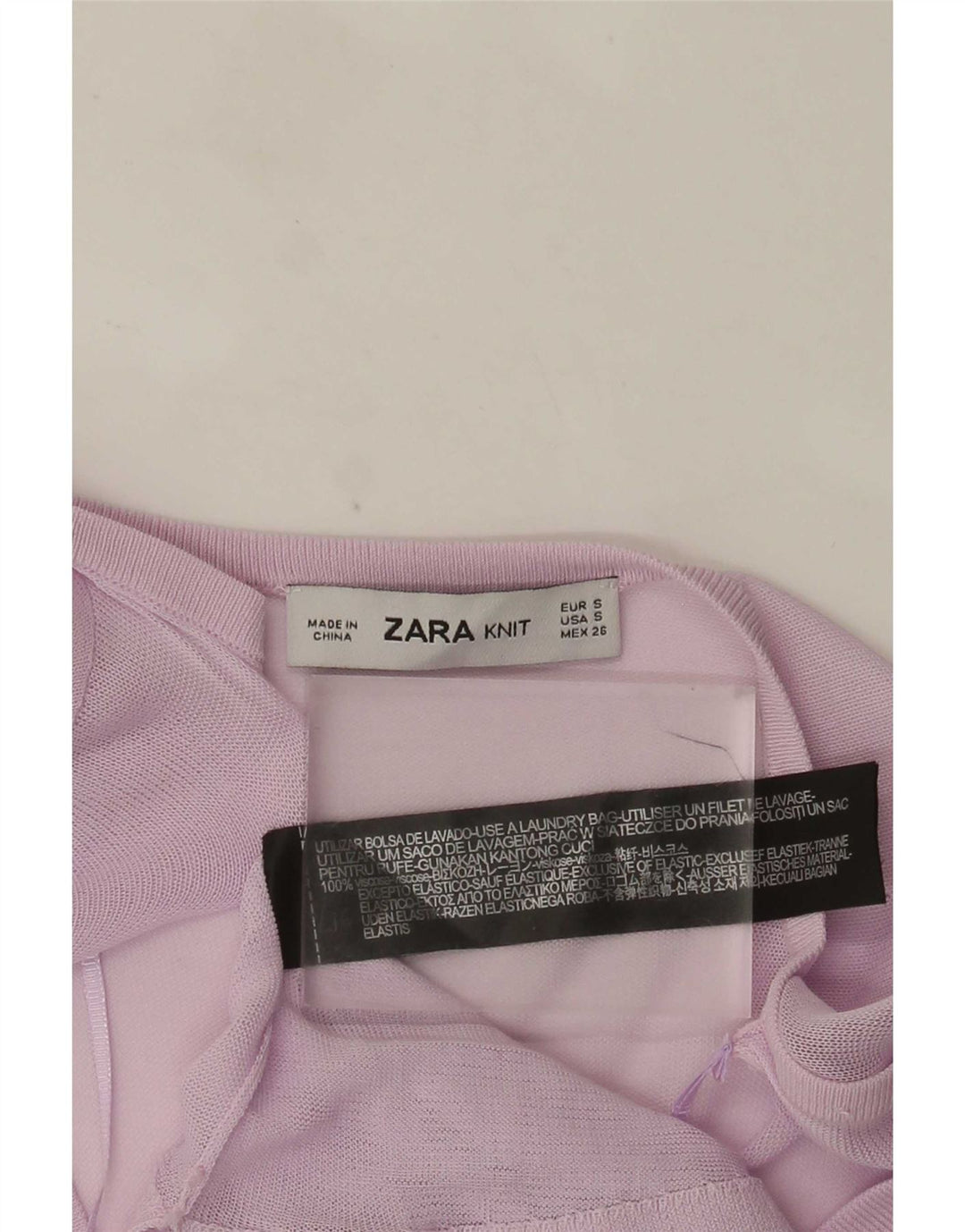 Zara ženski gornji dio prozirne bluze UK 10 Mala ružičasta viskoza