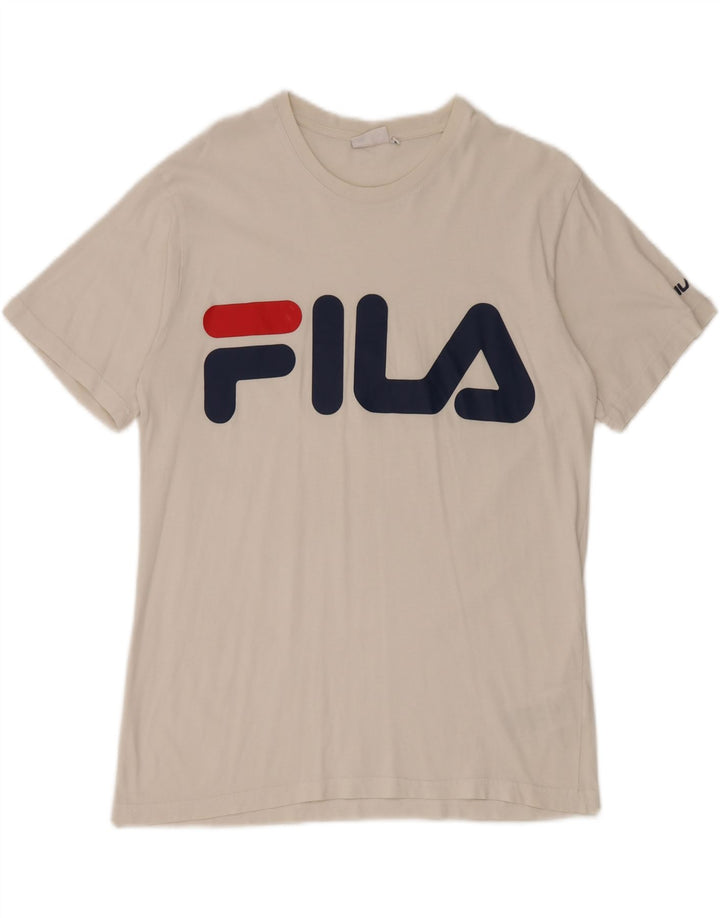 Fila Muška majica kratkih rukava srednje veličine, bijeli pamuk