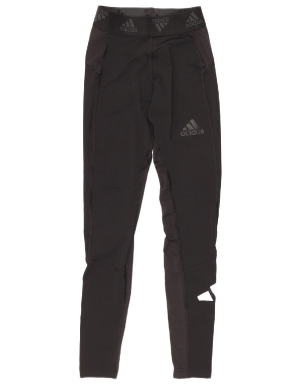 Adidas ženske grafičke tajice UK 10 male crne poliesterske