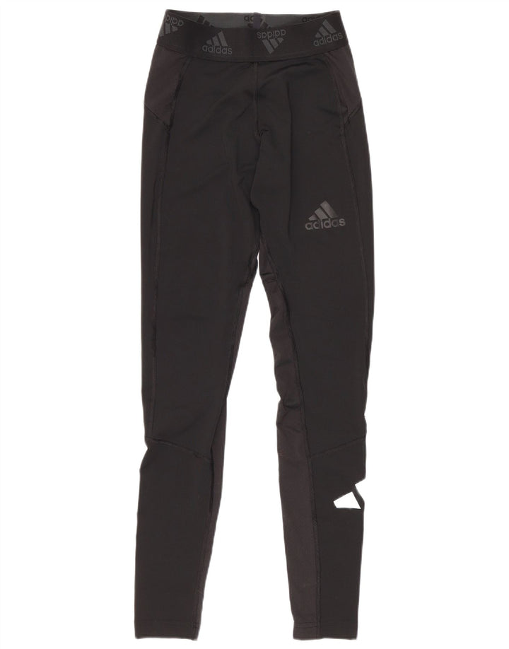 Adidas ženske grafičke tajice UK 10 male crne poliesterske