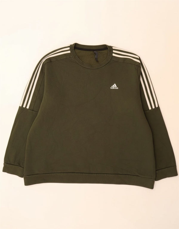 Adidas muški džemper 2XL kaki pamuk