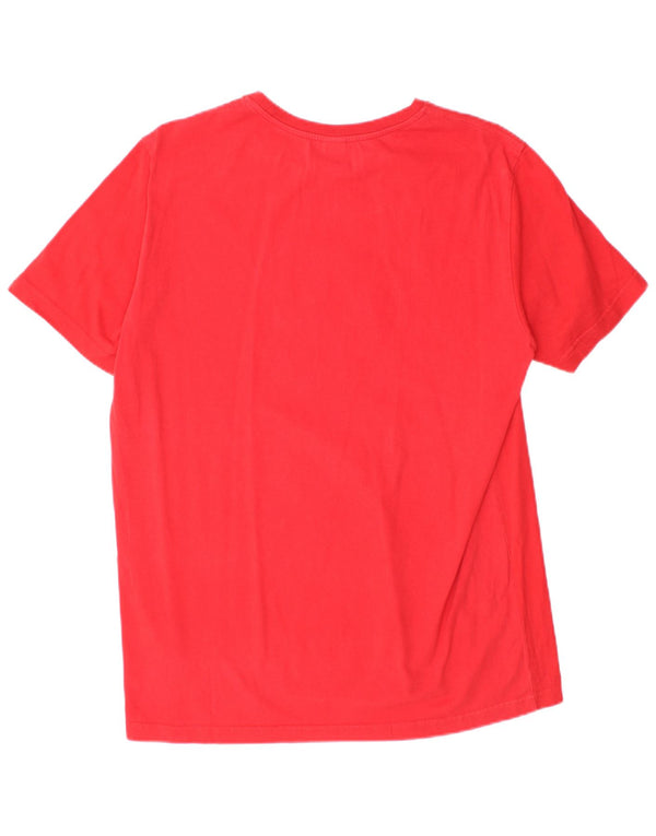 Le Coq Sportif muška majica kratkih rukava s grafičkim motivima XL, crveni pamuk