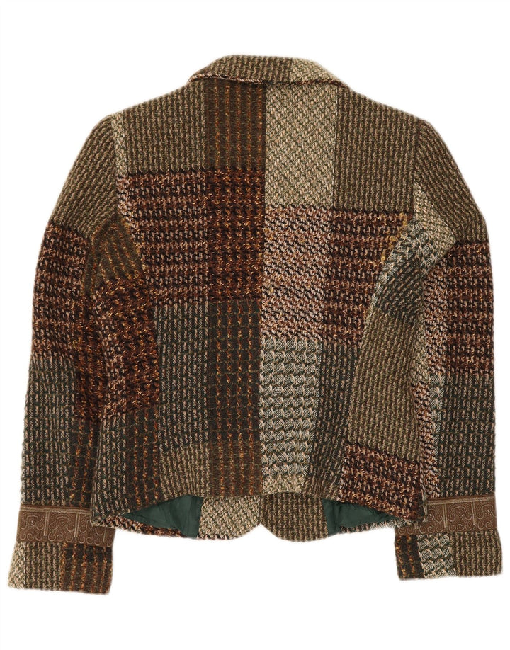 HALFON Ženska jakna sa 2 gumba IT 46 Veliki raznobojni patchwork