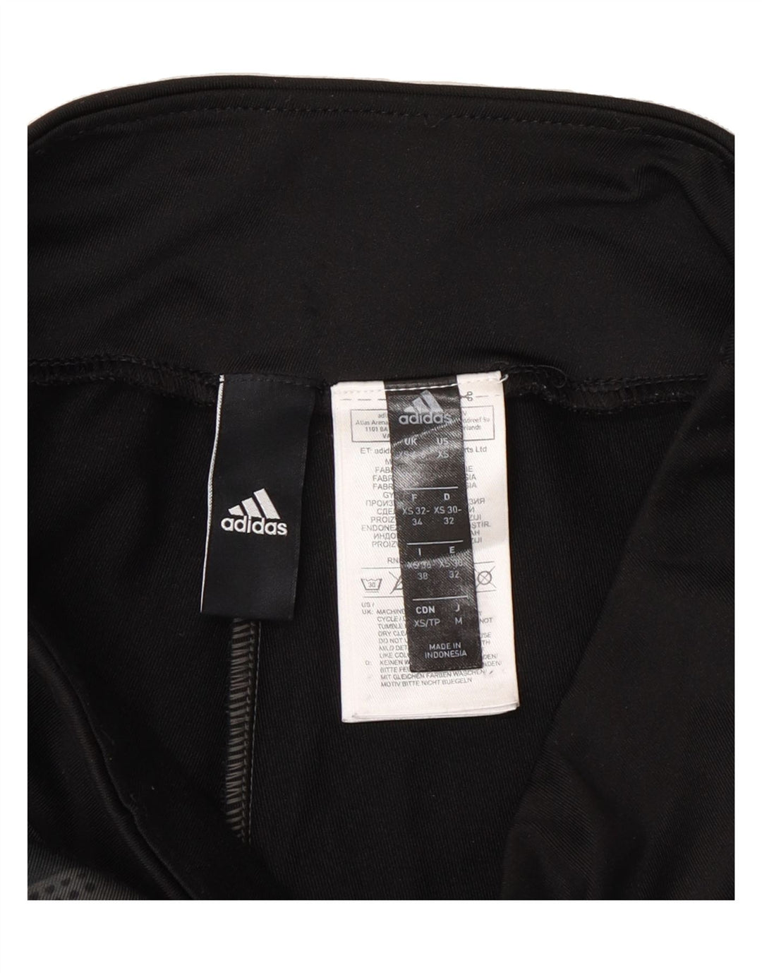 ADIDAS Womens Graphic Leggings UK 4/6 XS  Black Polyester Vintage Adidas and Second-Hand Adidas from Messina Hembry 