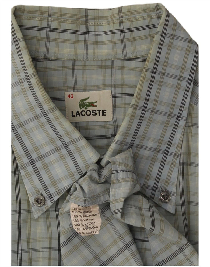 Lacoste muška košulja kratkih rukava, veličina 43, veliki plavi karirani pamuk