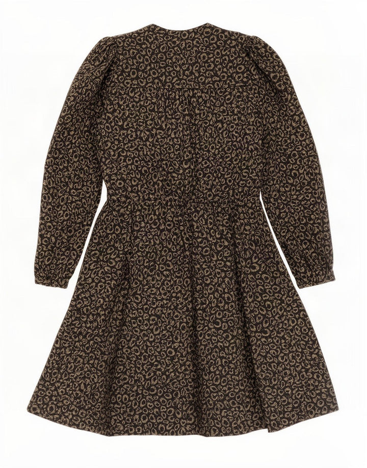 Massimo Dutti Ženska jakna sako s 1 gumbom EU 34 2XS crni životinjski print