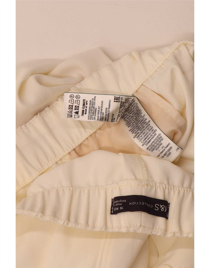 Marks & Spencer ženske chino kratke hlače UK 18 XL W38 prljavo bijeli poliester