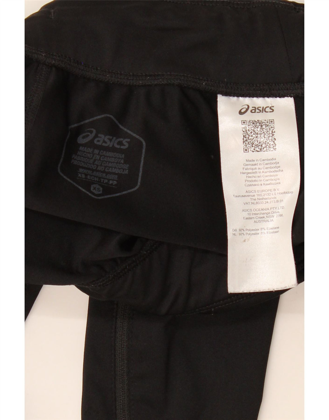 ASICS Womens Leggings UK 4 XS  Black Polyester Vintage Asics and Second-Hand Asics from Messina Hembry 