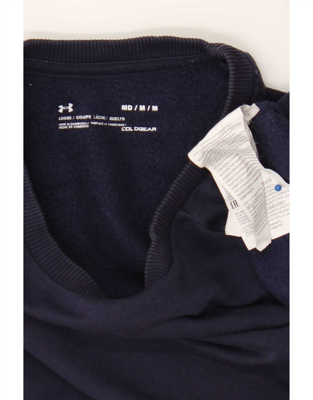 Under Armour muška dukserica Cold Gear Srednje tamnoplavi pamuk