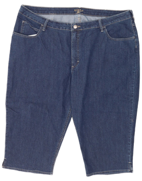 Lee Ženske Riders Bermuda Denim kratke hlače US 26 3XL W46 Mornarsko plavi pamuk