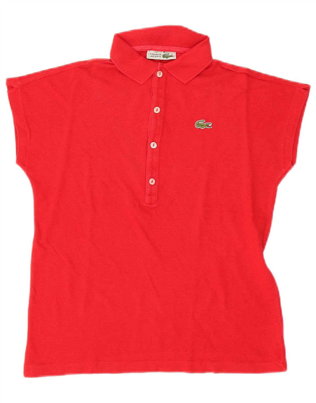 LACOSTE ženska polo majica veličine 38 srednje crvene pamučne boje
