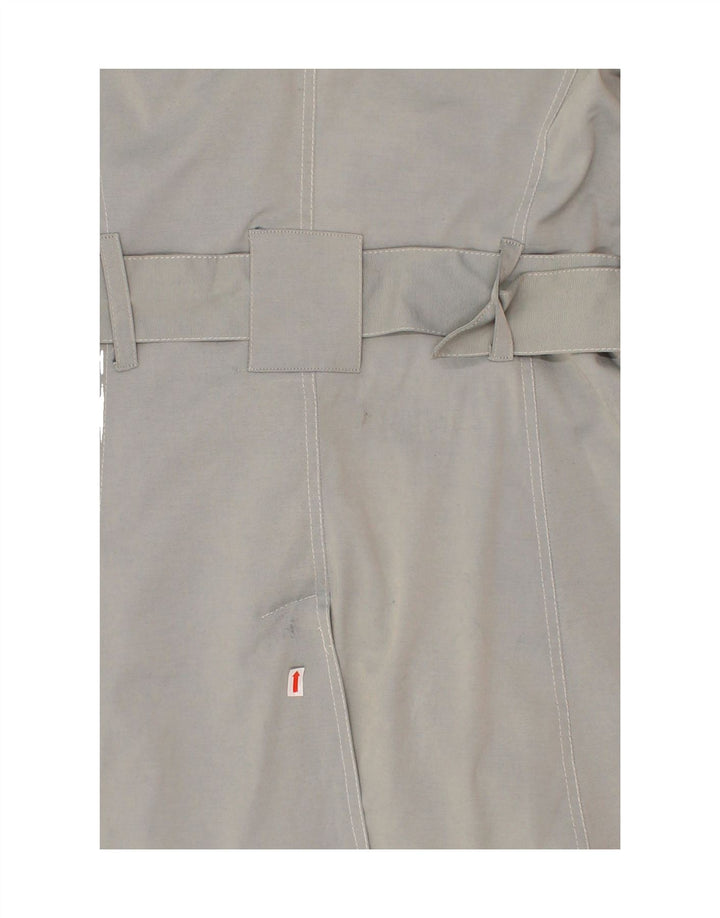 SPORTSTAFF Womens Trench Coat UK 12 Medium  Grey Polyester Vintage Sportstaff and Second-Hand Sportstaff from Messina Hembry 