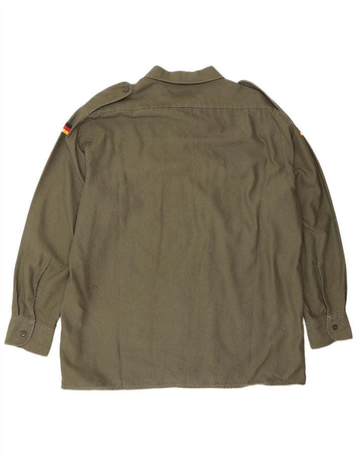 Vintage muška košulja veličine 43/44 XL kaki poliester