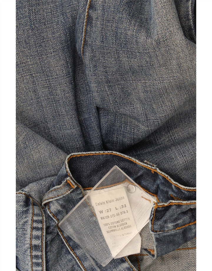 Calvin Klein Ženske traperice Bootcut W27 L27 Plavi pamuk
