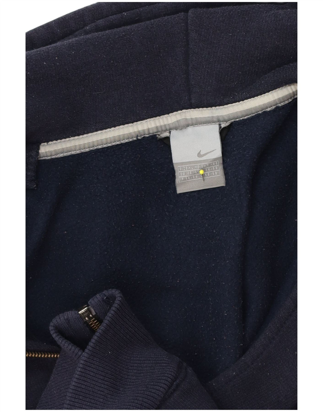 Nike muški pulover s kapuljačom s patentnim zatvaračem XL tamnoplavi pamuk