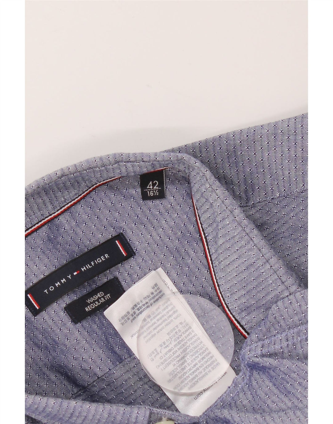 Tommy Hilfiger muška košulja veličina 42 16 1/2 srednje tamnoplava geometrijska