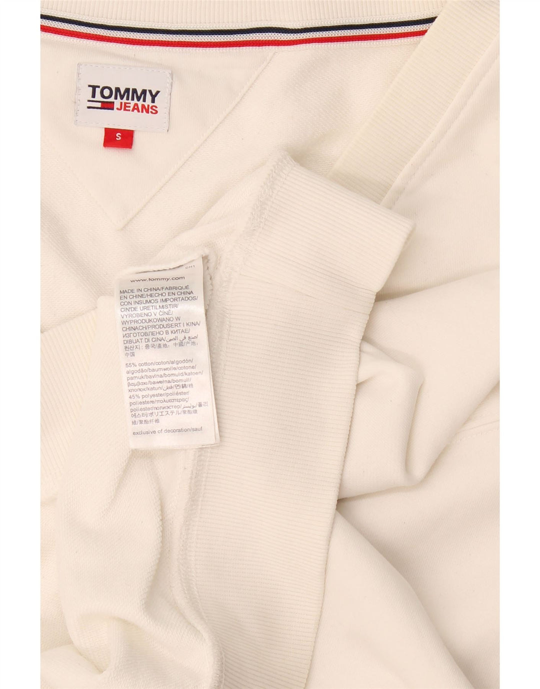 Tommy Hilfiger Ženska skraćena prekomjerna majica s kratkim rukavima UK 10 Mala bijela