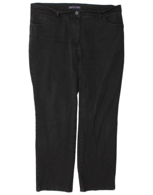 Marks & Spencer ženske kratke ravne traperice UK 16 Large W38 L27 crne