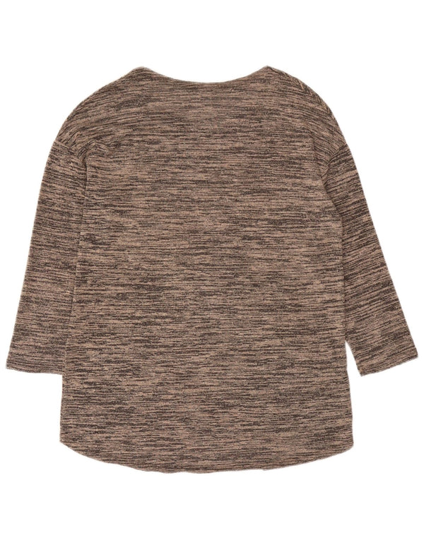 Zara ženski gornji dio s 3/4 rukavima UK 12 srednje smeđe s mrljama