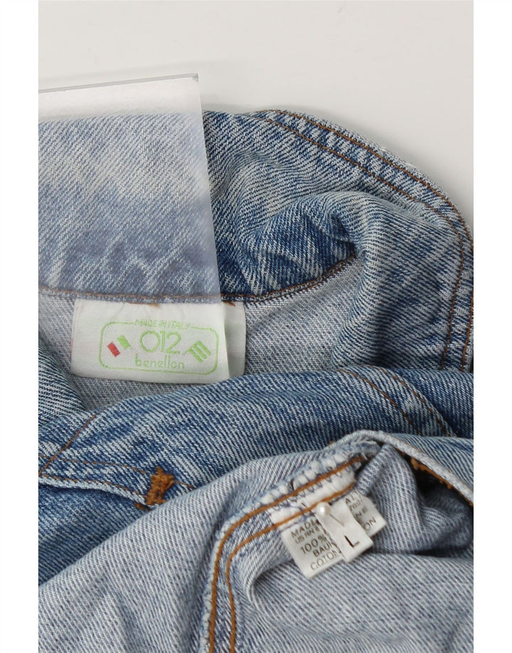 Denim jakna Benetton za dječake 7-8 godina velika, plava pamučna