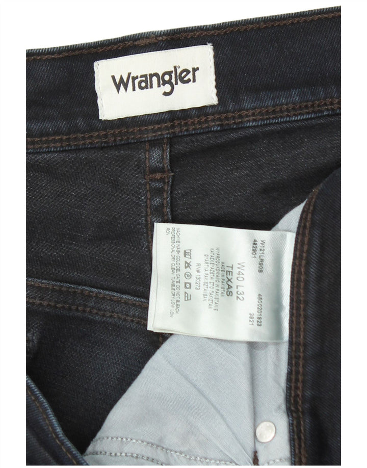 Wrangler muške teksaške ravne traperice W40 L32 tamnoplavi pamuk