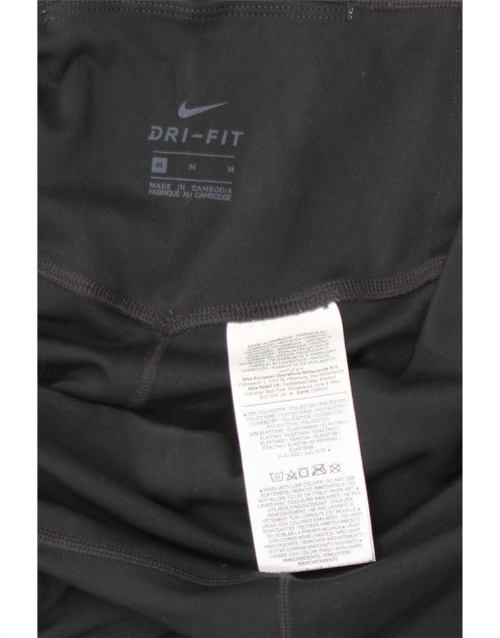 Nike Ženske Dri Fit Capri Leggings UK 12 Srednje crni poliester