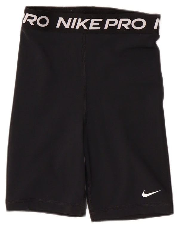 NIKE ženske kratke sportske hlače Dri Fit Graphic UK 4 XS crni poliester