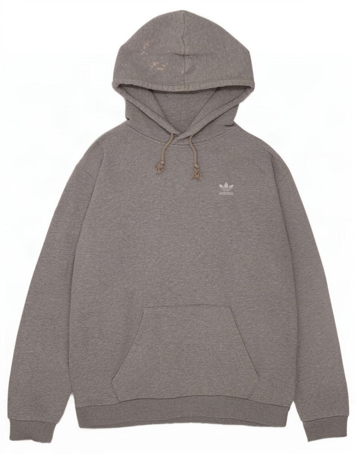 Adidas muška majica s kapuljačom, srednje sivi flekasti pamuk