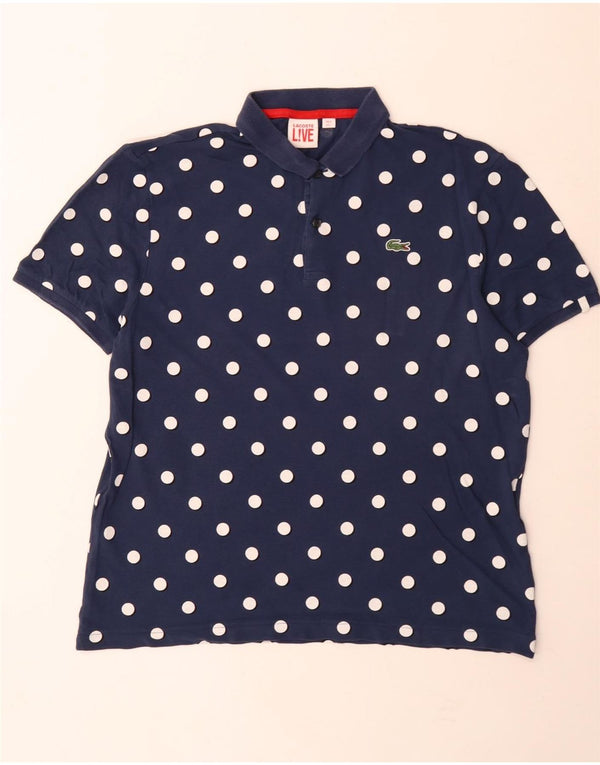 Lacoste muška polo majica veličine 5, pamuk s velikim tamnoplavim točkicama
