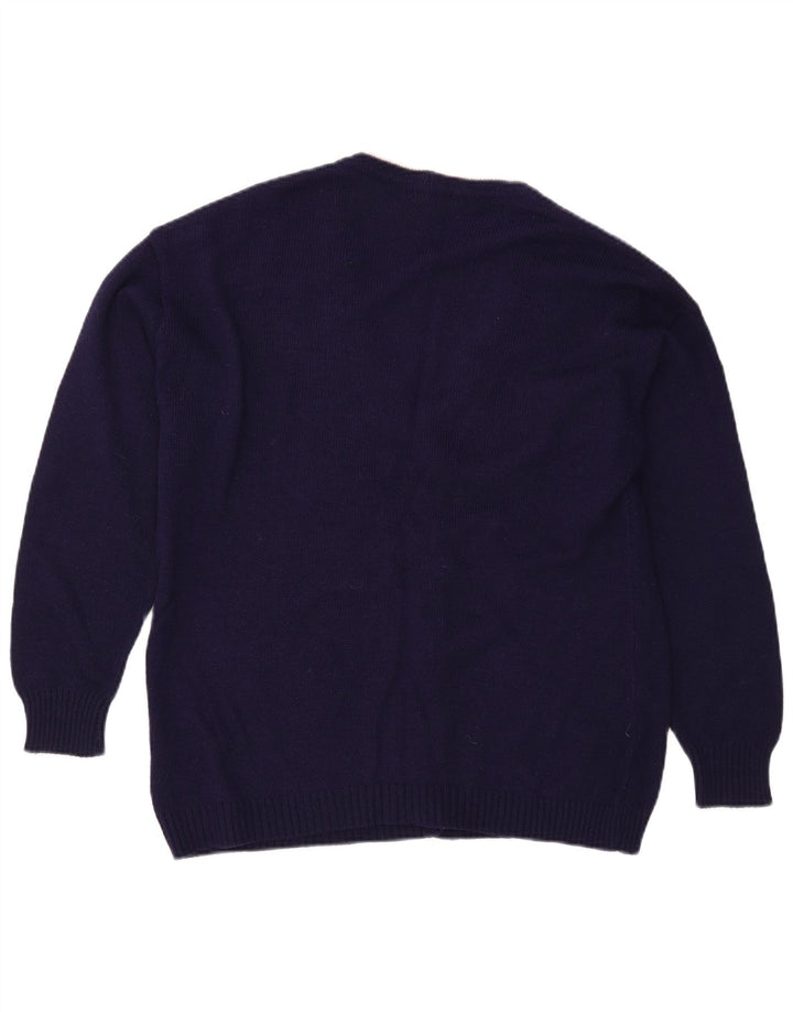 PIMET MAGLIERA Ženski grafički kardigan džemper UK 18 XL Mornarskoplavi cvjetni