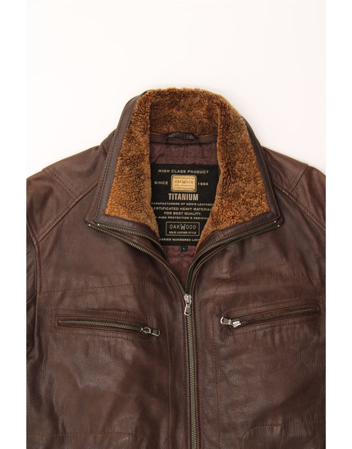 OAKWOOD muška kožna jakna UK 40 Large Brown